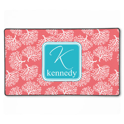 Coral & Teal XXL Gaming Mouse Pad - 24" x 14" (Personalized)