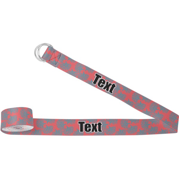 Custom Coral & Teal Yoga Strap (Personalized)