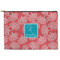 Coral & Teal Zipper Pouch Large (Front)