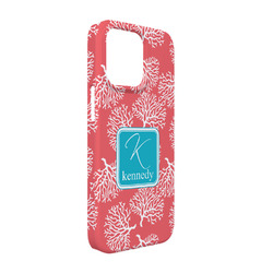 Coral & Teal iPhone Case - Plastic - iPhone 13 (Personalized)