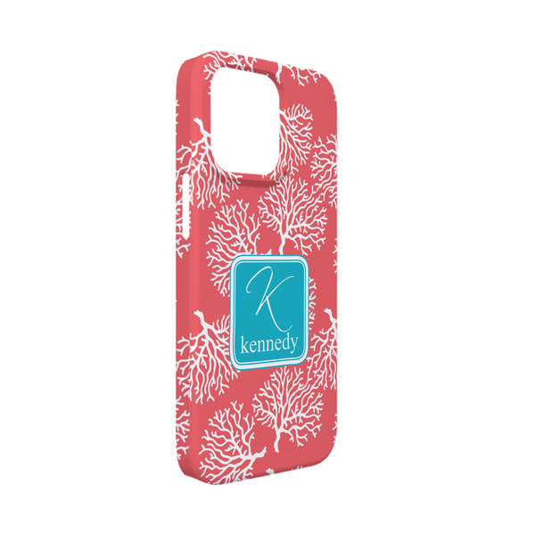 Custom Coral & Teal iPhone Case - Plastic - iPhone 13 Mini (Personalized)