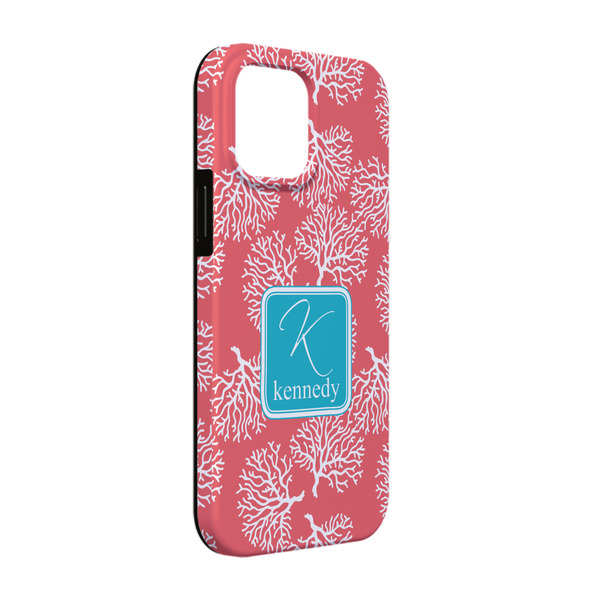 Custom Coral & Teal iPhone Case - Rubber Lined - iPhone 13 (Personalized)