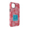 Coral & Teal iPhone Case - Rubber Lined - iPhone 14 Pro (Personalized)