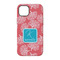 Coral & Teal iPhone 14 Tough Case - Back