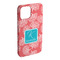 Coral & Teal iPhone 15 Plus Case - Angle