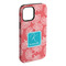 Coral & Teal iPhone 15 Plus Tough Case - Angle