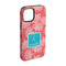 Coral & Teal iPhone 15 Pro Tough Case - Angle
