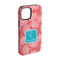 Coral & Teal iPhone Case - Rubber Lined - iPhone 15 Pro (Personalized)