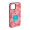Coral & Teal iPhone 15 Tough Case -  Angle