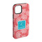 Coral & Teal iPhone Case - Rubber Lined - iPhone 15 (Personalized)