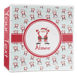 Santa Clause Making Snow Angels 3-Ring Binder - 2 inch (Personalized)