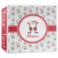 Santa Clause Making Snow Angels 3-Ring Binder - 3 inch (Personalized)