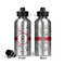 Santa Claus Aluminum Water Bottle - Front and Back