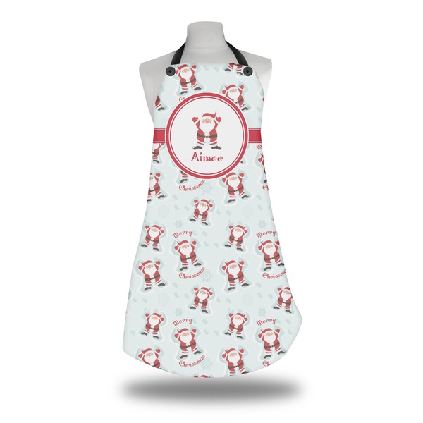Custom Santa Clause Making Snow Angels Apron w/ Name or Text
