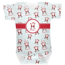 Santa Clause Making Snow Angels Baby Bodysuit (Personalized)
