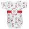 Santa Clause Making Snow Angels Baby Bodysuit 6-12 w/ Name or Text