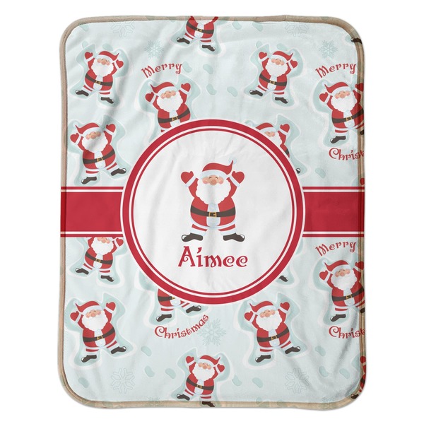 Santa Claus Baby Sherpa Blanket - Flat