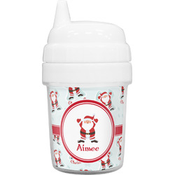 Santa Clause Making Snow Angels Baby Sippy Cup (Personalized)