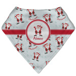 Santa Clause Making Snow Angels Bandana Bib (Personalized)