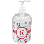 Santa Clause Making Snow Angels Acrylic Soap & Lotion Bottle (Personalized)