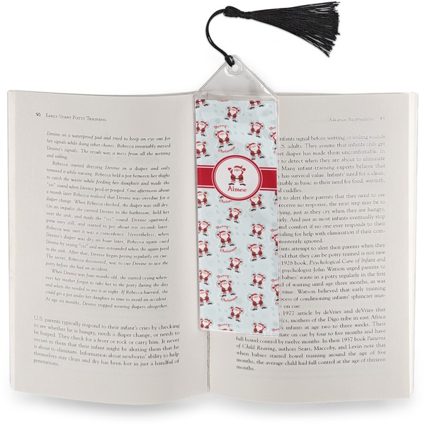 Santa Claus Bookmark with tassel - In book