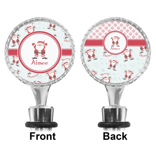 Santa Claus Bottle Stopper - Front and Back
