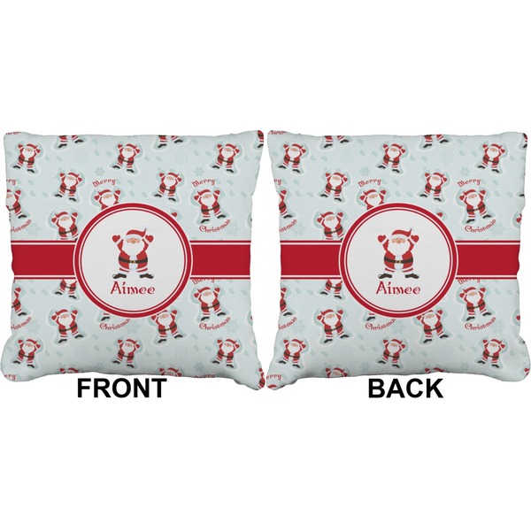 Santa Claus Burlap Pillow Approval