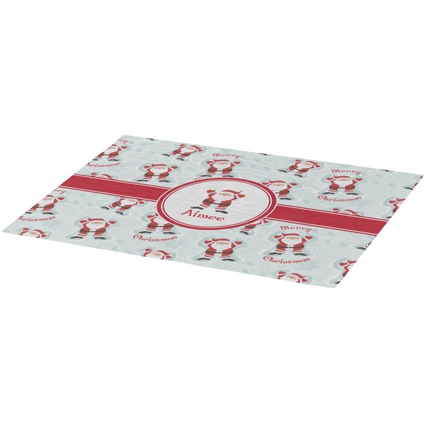 Santa Claus Burlap Placemat (Angle View)