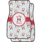 Santa Clause Making Snow Angels Car Floor Mats (Front Seat) w/ Name or Text