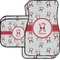 Santa Clause Making Snow Angels Car Floor Mats Set - 2 Front & 2 Back w/ Name or Text