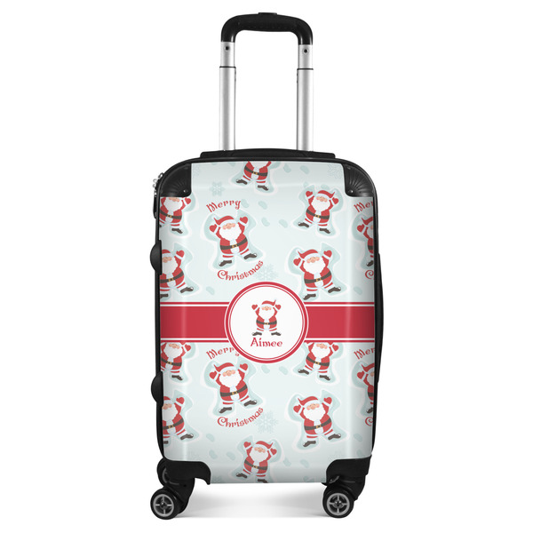 Custom Santa Clause Making Snow Angels Suitcase (Personalized)