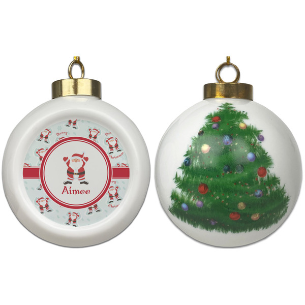 Santa Claus Ceramic Christmas Ornament - X-Mas Tree (APPROVAL)