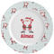 Santa Claus Ceramic Plate w/Rim