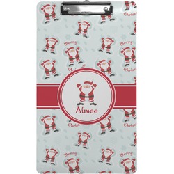 Santa Clause Making Snow Angels Clipboard (Legal Size) w/ Name or Text