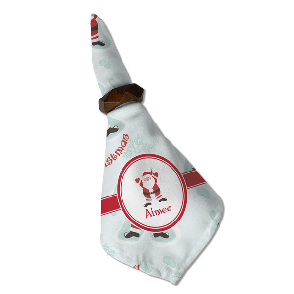 Santa Claus Cloth Napkins - Personalized Dinner (Folded in Ring) (MAIN)