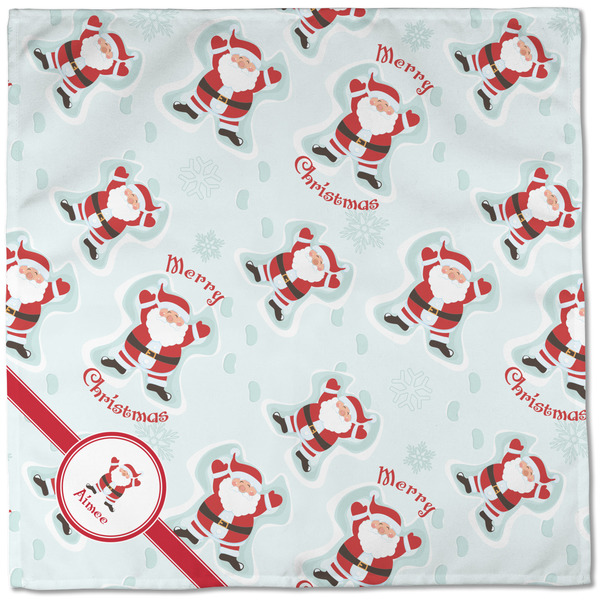 Santa Claus Cloth Napkins - Personalized Dinner (Full Open)