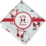 Santa Clause Making Snow Angels Cloth Napkin w/ Name or Text