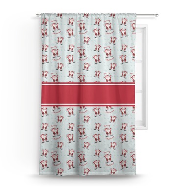Santa Clause Making Snow Angels Curtain (Personalized)