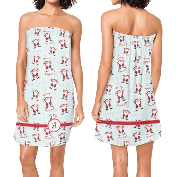 Santa Claus Custom Bath Wrap - Front & Back View