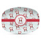 Santa Clause Making Snow Angels Plastic Platter - Microwave & Oven Safe Composite Polymer (Personalized)