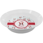 Santa Clause Making Snow Angels Melamine Bowl (Personalized)
