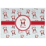 Santa Clause Making Snow Angels Laminated Placemat w/ Name or Text