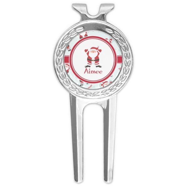 Custom Santa Clause Making Snow Angels Golf Divot Tool & Ball Marker (Personalized)