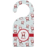Santa Clause Making Snow Angels Door Hanger w/ Name or Text