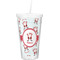 Santa Claus Double Wall Tumbler with Straw (Personalized)
