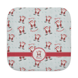 Santa Clause Making Snow Angels Face Towel w/ Name or Text