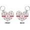 Santa Claus Heart Keychain (Front + Back)