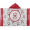 Santa Clause Making Snow Angels Kids Hooded Towel (Personalized)