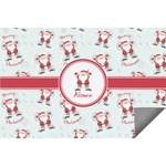 Santa Clause Making Snow Angels Indoor / Outdoor Rug - 3'x5' w/ Name or Text