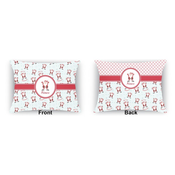 Santa Claus  Indoor Rectangular Burlap Pillow (Front and Back)